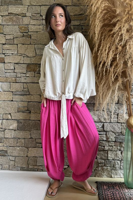 Basso Tie Smock Blouse Calico